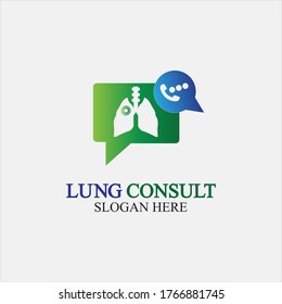 Lungs Consult Logo designs vector, Lungs Forum logo template, Lungs Care icon.