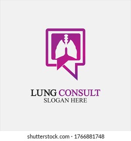 Lungs Consult Logo designs vector, Lungs Forum logo template, Lungs Care icon.