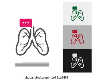 Lungs Consultar Vector de diseño de plantillas de logotipos, Emblema, Concepto de diseño, Símbolo creativo, Icono