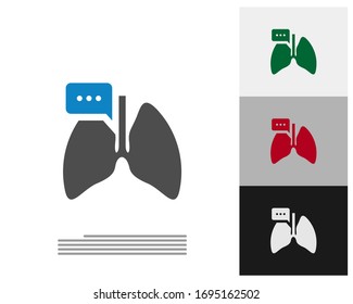 Lungs Consult Logo Template Design Vector, Emblem, Design Concept, Creative Symbol, Icon