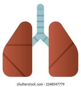 Lungs design element for website, application, printing, document, poster design, etc.