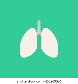 Lungs flat icon