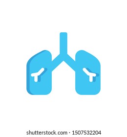 lungs flat icon sign. lungs symbol, logo illustration. Different style icons set. Pixel perfect vector graphics - Vector