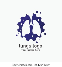 Lungs Gear logo designs vector, Lungs With Gear designs template logos design