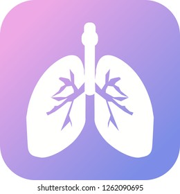 Lungs Glyph round corner multi color gradient BG 