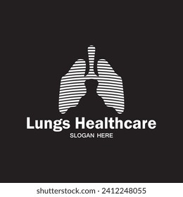 lungs health care logo icon design