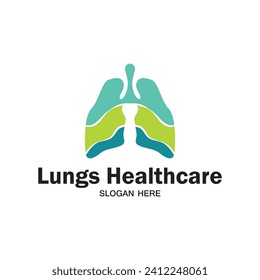 lungs health care logo icon design