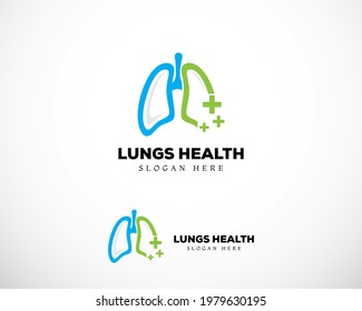 Lungs Health logo designs concept, Lung logo designs vector, Medical logo template