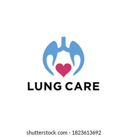 Lungs & Hearth Vector. Medicine logo, medical icon. Logo design template for clinic. Heart vector symbol