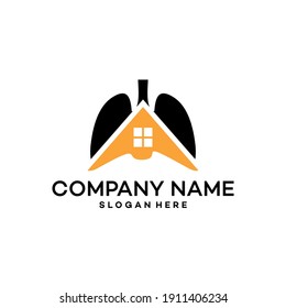 Lungs House Logo Template Design Element