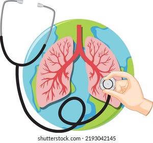 Lungs human icon vector illustration