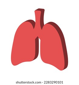 Lungs human internal organ 3d  Vector Illustration. Covid-19. Human lungs 3d. Sars disease, coronaviruses in the lung. The coronavirus causes the severe illness SARS. Pulmonary hypertension. 
