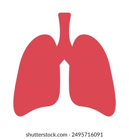 Lungs human internal organ Vector Icon Design Template. Human lungs. Sars disease, coronaviruses in the lung. The coronavirus causes the severe illness SARS. Pulmonary hypertension.