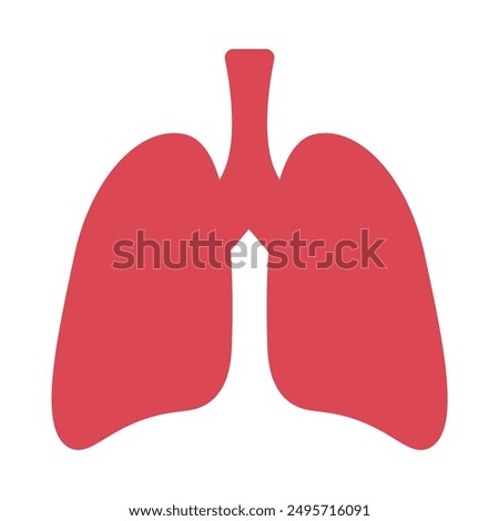 Lungs human internal organ Vector Icon Design Template. Human lungs. Sars disease, coronaviruses in the lung. The coronavirus causes the severe illness SARS. Pulmonary hypertension.