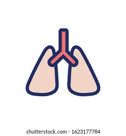lungs human organ isolated icon vector illustration design