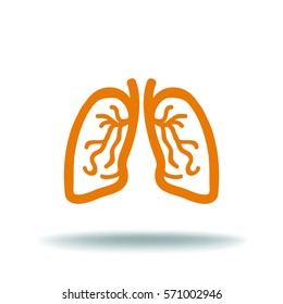 Lungs. Icon.