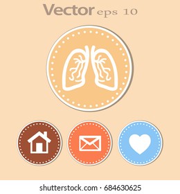 Lungs. Icon.