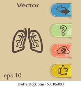 Lungs. Icon.