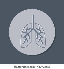 lungs icon. anatomical sign vector 