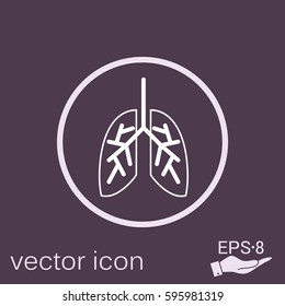 lungs icon. anatomical sign vector 