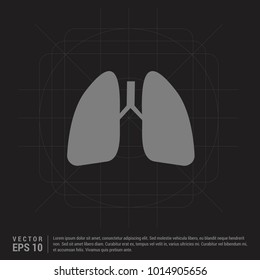 lungs, icon, - Black Creative Background