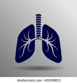 Stylized Human Lungs Minimalist Design Logo Stock Vector (Royalty Free ...