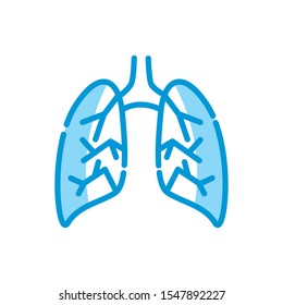 lungs icon design, Medical health care hospital emergency aid clinic and medication Vector illustration