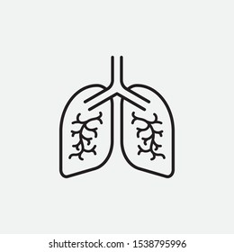 Lungs Icon Design Template. Vector illustration