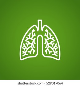  Lungs icon flat.