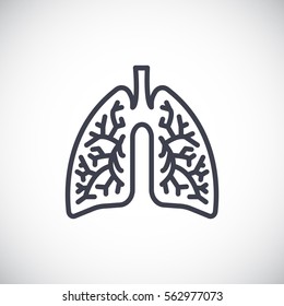  Lungs icon flat.