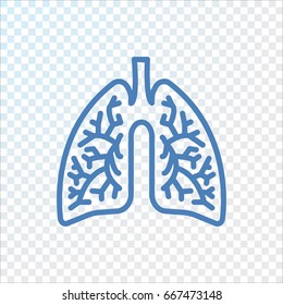  Lungs icon flat.