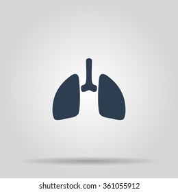 lungs icon. Flat design style eps 10