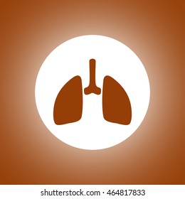 lungs icon. Flat design style eps 10