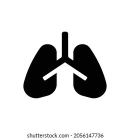 lungs Icon. Flat style design isolated on white background. Vector illustration