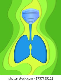 Icono de pulmones, de estilo plano. Órganos internos del elemento de diseño humano, logotipo. Concepto de medicina. Salud. Aislado sobre fondo blanco. Ilustración del vector