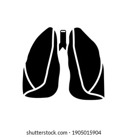 lungs icon of glyph style vector illustration design