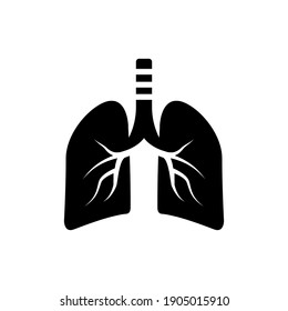 lungs icon of glyph style vector illustration design