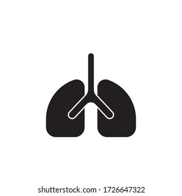 lungs icon glyph vector illustration, isolated on white background