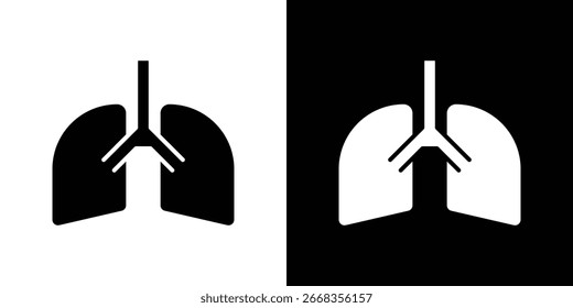 Lungensymbol. Grafikdesign, Vektorsymbol-Paket