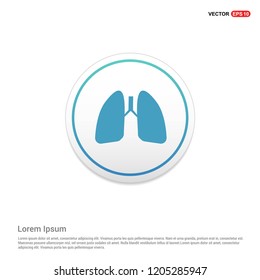 Lungs icon Hexa White Background icon template - Free vector icon