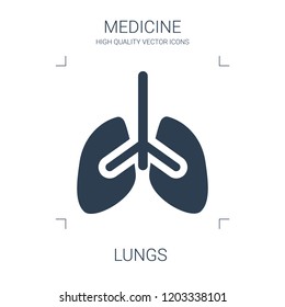 lungs icon. high quality filled lungs icon on white background. from medical collection flat trendy vector lungs symbol. use for web and mobile
