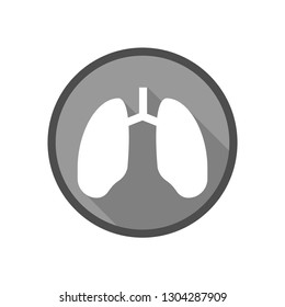 Lungs Icon. Human Organ As A Simple Vector Sign & Trendy Symbol for Design and Medical Websites or Mobile App.