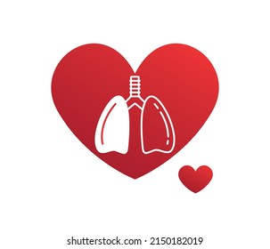 Lungs icon. Human organs. Vector design