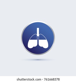 lungs icon. human sign