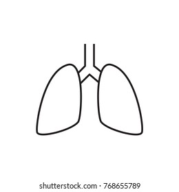 lungs icon illustration isolated vector sign symbol