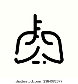 lungs icon, isolated icon in light background, perfect for website, blog, logo, graphic design, social media, UI, mobile app