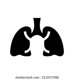 Lungs icon isolated on white background