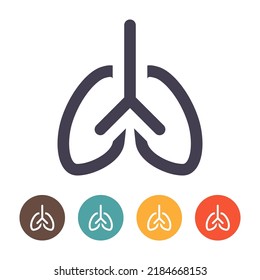 Lungs icon isolated on white background
