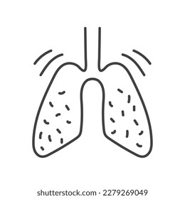 Lungs icon isolated on a white background 2