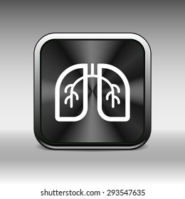 Lungs icon isolated on white background. VECTOR art.
